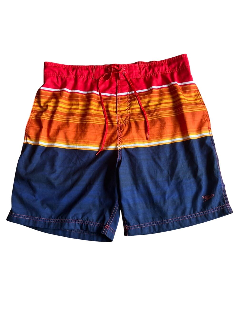 Speedo Men’s Blue / White / Orange Swim Trunks Size XXL